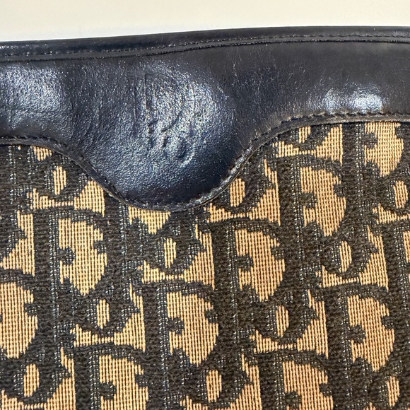 Dior Vintage Canvas Logo and Blue Leather Bag EUC Including 2 Pouches - Picture 3 of 15